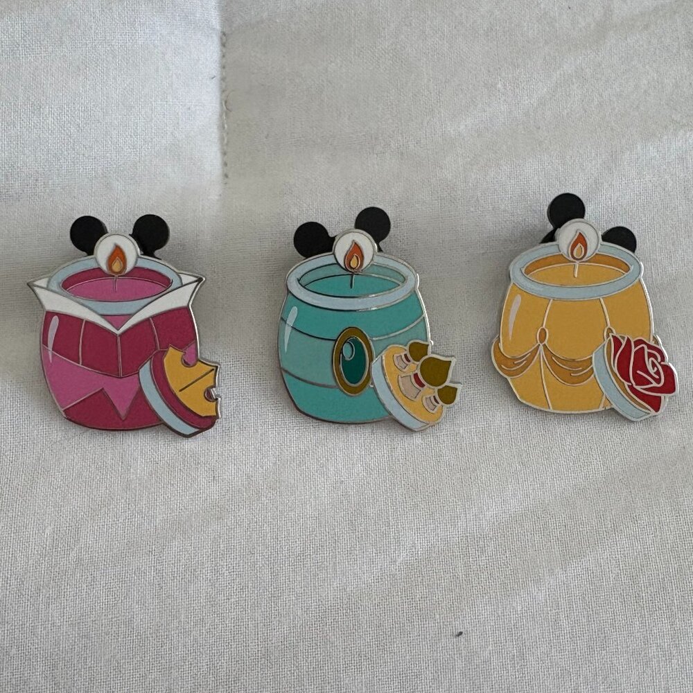 Authentic Disney Princess Candle Pins (Set of 3)